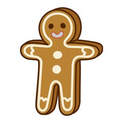 Christmas cookie cake isolated vector icon