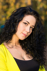 Naklejka premium Portrait Of Young Smiling Beautiful Woman