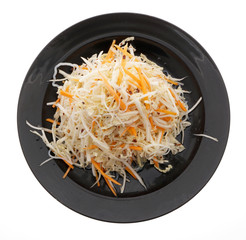 Chinese food. Chinese hot salad with cabbage