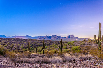 Gunsight Pass in Fountain Hills Arizona in Full Moon