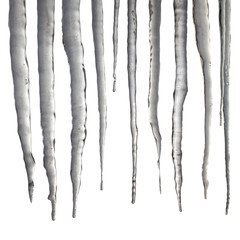 Hängende Eiszapfen