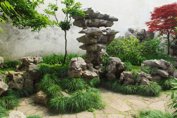 Traditional chinese stone garden