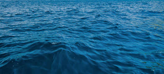 Blue and Dark water surface at deep ocean