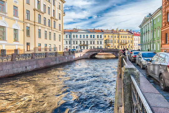 Winter Canal Near Hermitage Museum, St. Petersburg, Russia