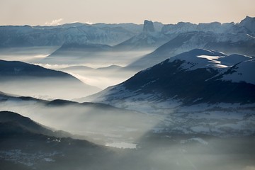 Fototapeta na wymiar Mountains cloudy landscape
