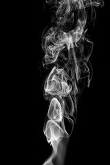 Movement of smoke,Abstract white smoke on black background