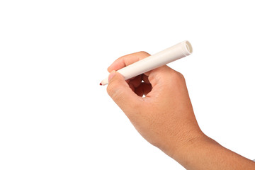 Hand Holding Pen in Writing Position