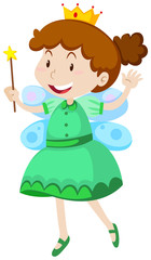 Little girl dressed as fairy