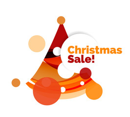 Colorful Christmas abstract banner design with bubbles