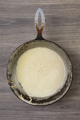 Frying pan with pankace on it