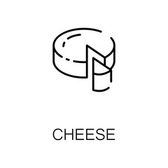 Cheeseflat icon or logo for web design.