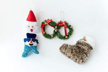 Christmas collection isolated on white background