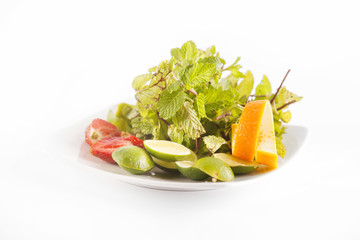 Garnish for cocktails on white