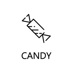 Candy flat icon or logo for web design.