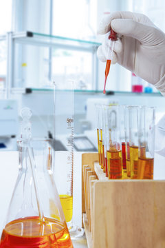 Laboratory test tube in experiment laboratory
