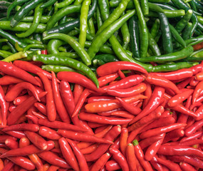 red and green chili pepper