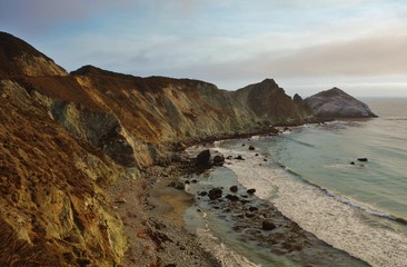 Driving in California on the Pacific Coast Highway (Route 1) between Monterey and Carmel