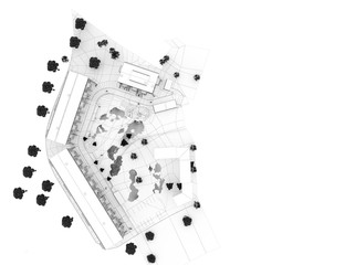 3D architecture abstract