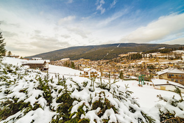 panorama of alpine village