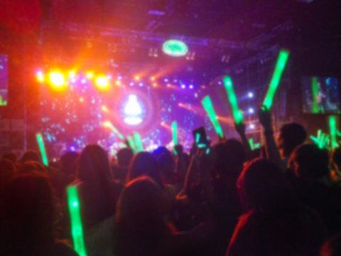 Defocused Of Rock Concert Lighting Stage Effect And Lighting Sti