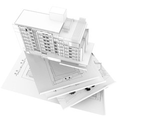 3D architecture abstract