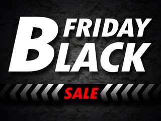 Black Friday sale banner with grunge background