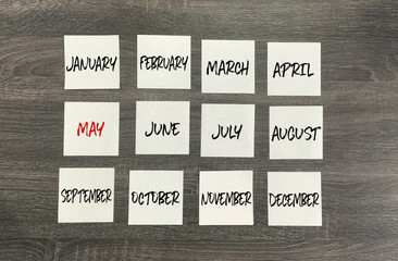 may calendar post notes