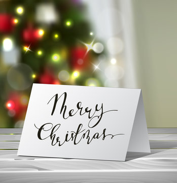 Christmas Greeting Card mock up