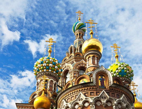 St. Petersburg. One of the main landmark of the city Church of the Savior on Spilled Blood (Khram Spasa na Krovi)