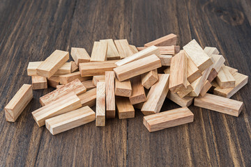 brown wood building block