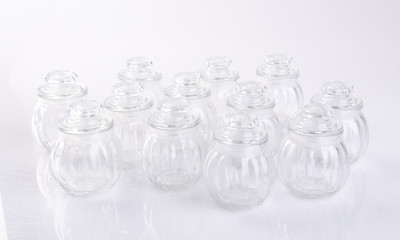 jar or crystal jar on the background.