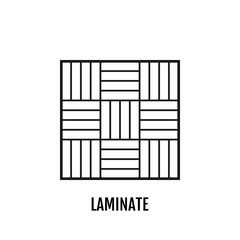 Flat icon of laminate. Finishing materials, floor coverings. Vector illustration