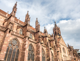Fototapeta na wymiar Corridor of Freiburg minster cathedral