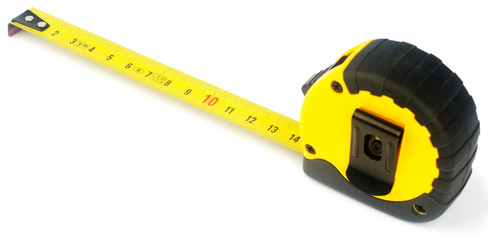 Tape-measure over white