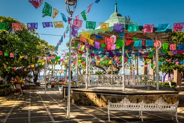 Zelfklevend Fotobehang Hoofdplein - Puerto Vallarta, Jalisco, Mexico © diegograndi