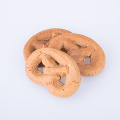 Cookie or Biscuit pretzel on a background.