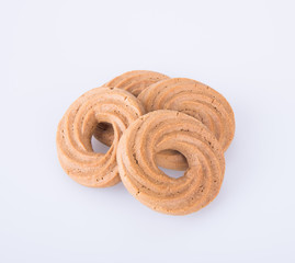 cookie or ring biscuits on a background.