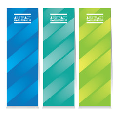 Modern Design Set Of Three Abstract Colorful Vertical Banners Ve
