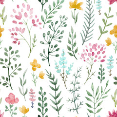 Fototapeta premium Watercolor floral pattern