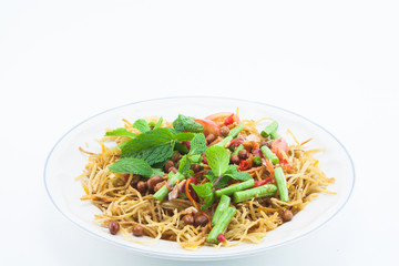 Fry papaya salad,Thai food.