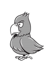 Parrot bird streaked