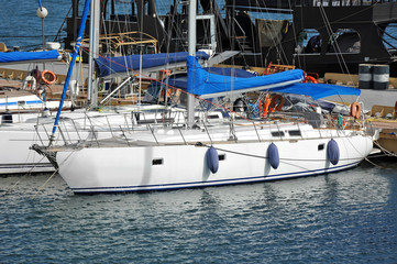 Motor yacht in jetty