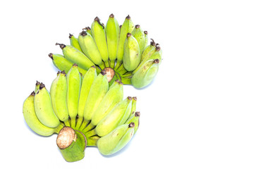 Cultivated banana with copy space on white background,
Pisang Awak is an edible banana cultivar belonging to the banana cultivar group.
 This cultivar is grown worldwide. (Thai call Kluai Namwa)