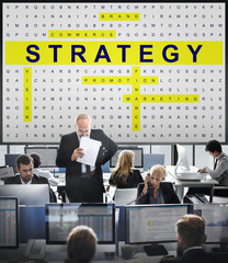 Crossword Puzzle Game Strategy Business Concept