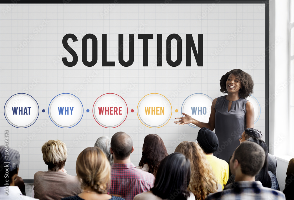 Poster solution problem solving share ideas concept
