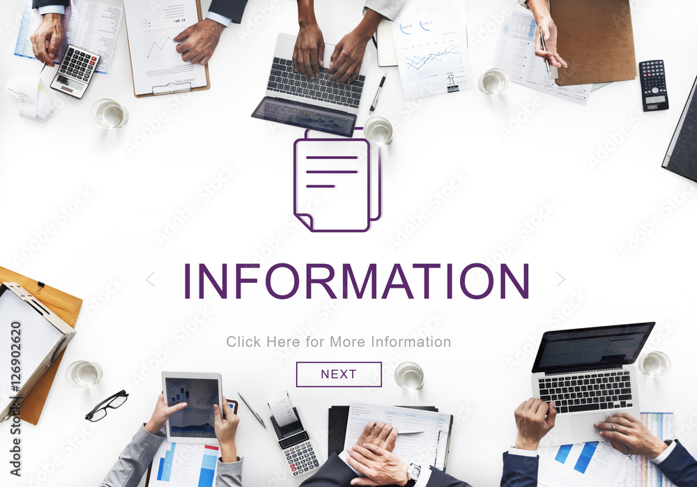Poster document file data information concept