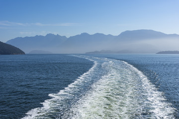 Wake of a Ferry to Vancouver Island