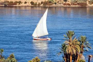 Felucca on Nile River, Egypt