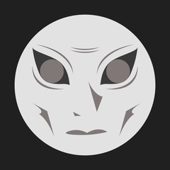 Abstract Scary Pale Face