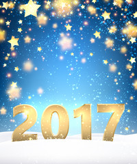 Blue 2017 New Year background.